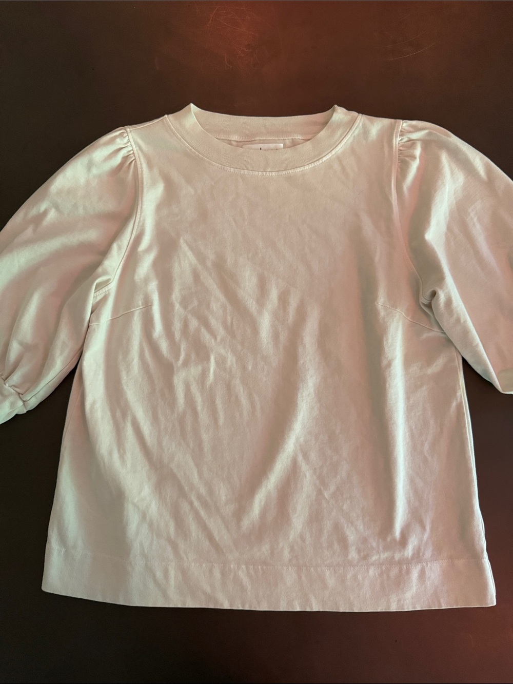 Velvet by Graham & Spencer White Puff Sleeve Tee
